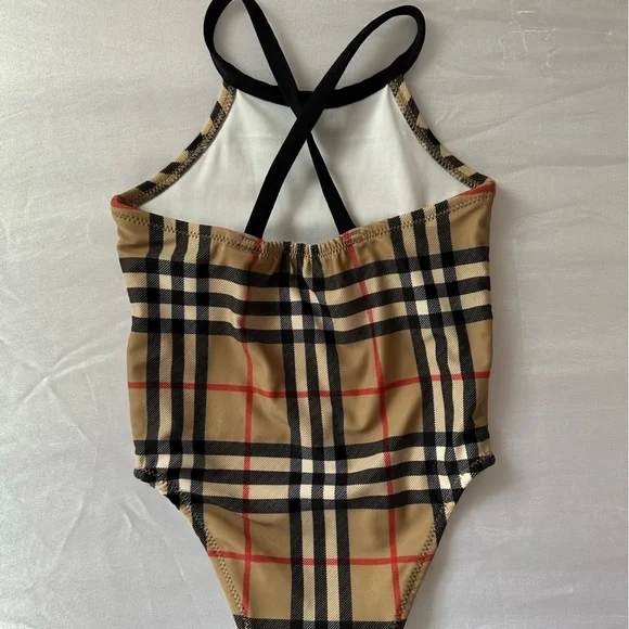 Burberry Crina Check One-Piece Swimsuit (Baby)